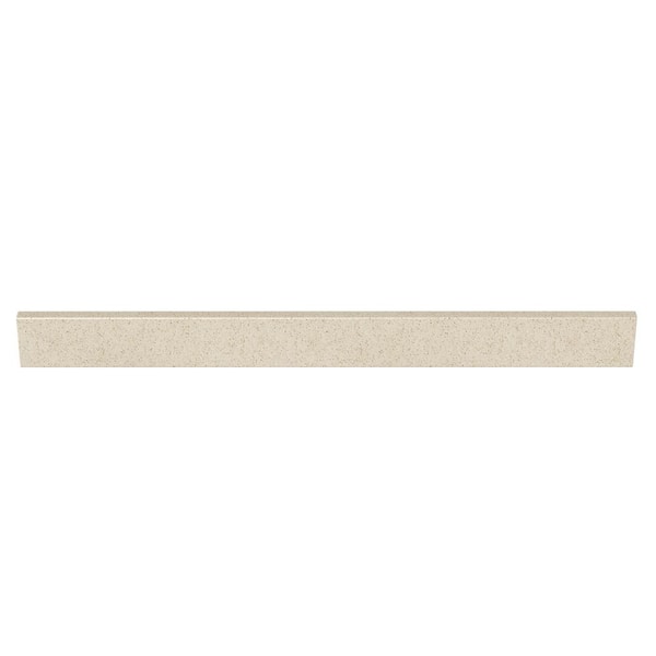 J COLLECTION 43 in. Cultured Marble Backsplash in Winter Snow