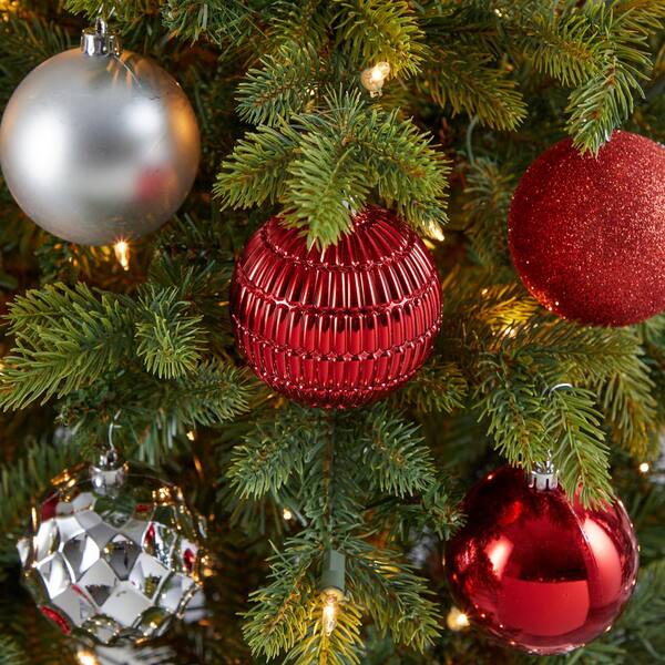 Set 100 parts Christmas baubles balls Christmas Tree Ornament with LED Light Chain NEW 