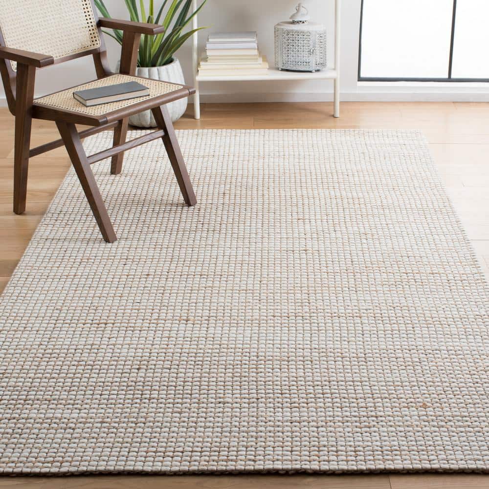 Natural Fiber Beige/Ivory 8 ft. x 10 ft. Solid Woven Area Rug - thumbnail 2