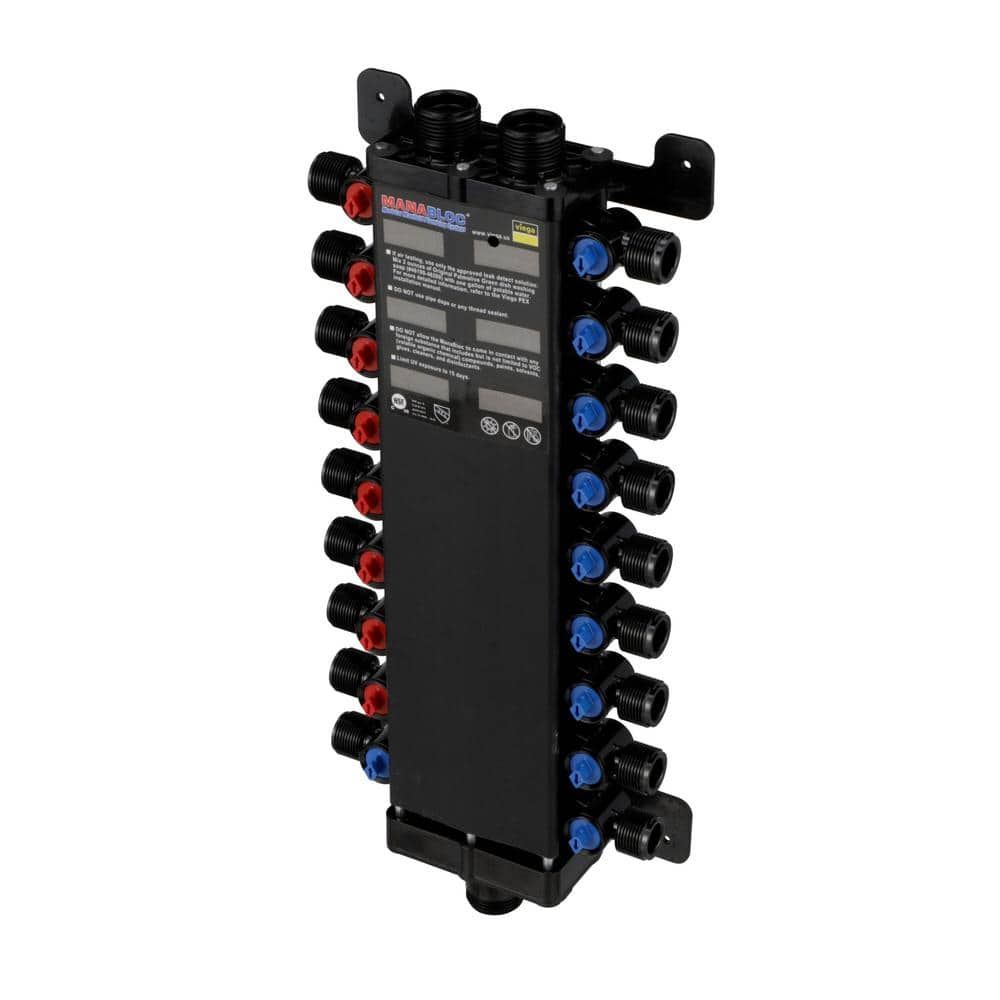 Viega Manabloc 1/2 in. x 18 Port Polysulfone Distribution Manifold (8 ...