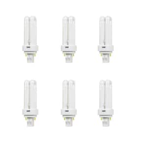 13-W Equiv PL CFLNI Quad Tube 2-Pin Plug-in GX23-2 Base Compact Fluorescent CFL Light Bulb, Soft White 2700K (6-Pack)