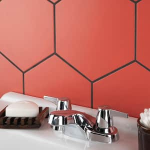 Textile Basic Hex Red 8-5/8 in. x 9-7/8 in. Porcelain Floor and Wall Tile (11.5 sq. ft./Case)