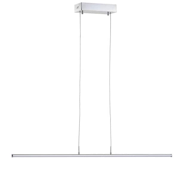 Conley 39.5 in. Dimmable Adjustable Integrated LED Chrome Metal Linear Pendant Light