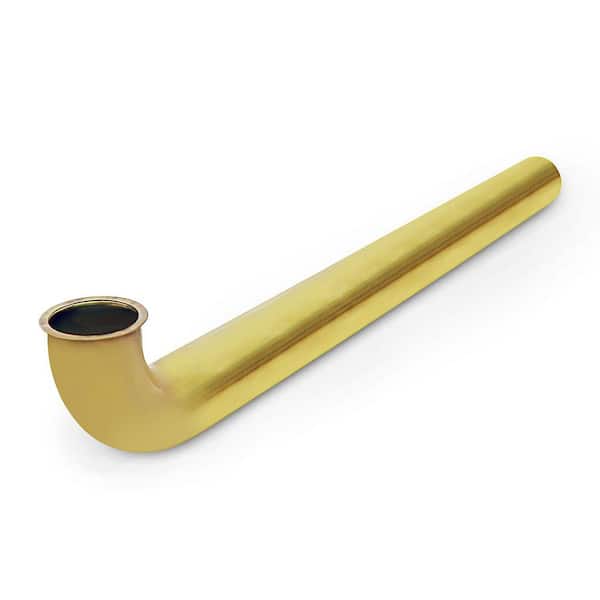 PLUMBFLEX 1-1/2 in. x 18 in. Brass Direct Connect Waste Bend for Tubular Drain Applications, 22GA