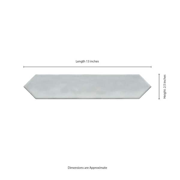 MSI Lakeview Sky Picket 2.5 in. x 13 in. Glossy Ceramic Wall Tile
