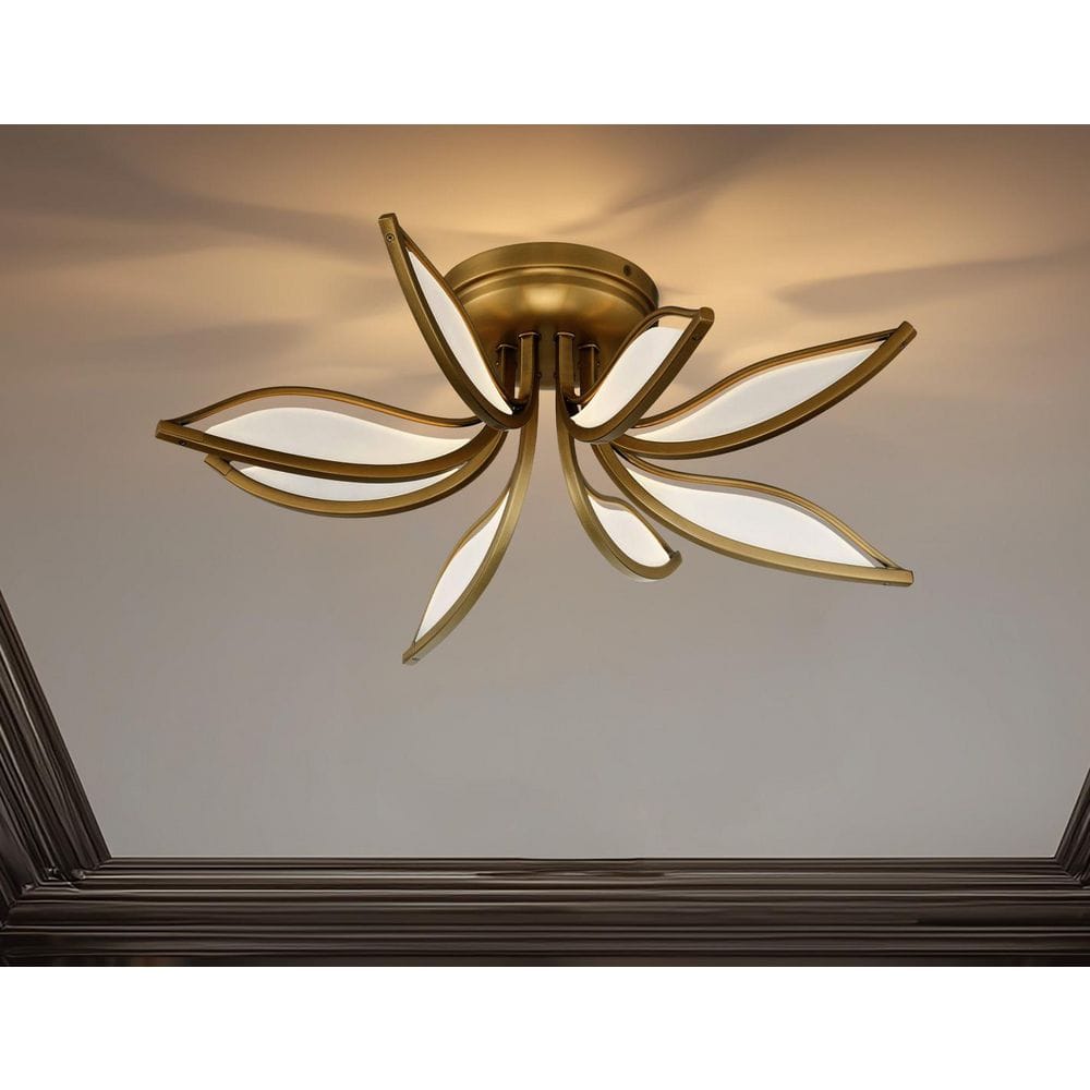 Minka Lavery Papilio 21 in. 1-Light Legacy Brass LED Flush Mount