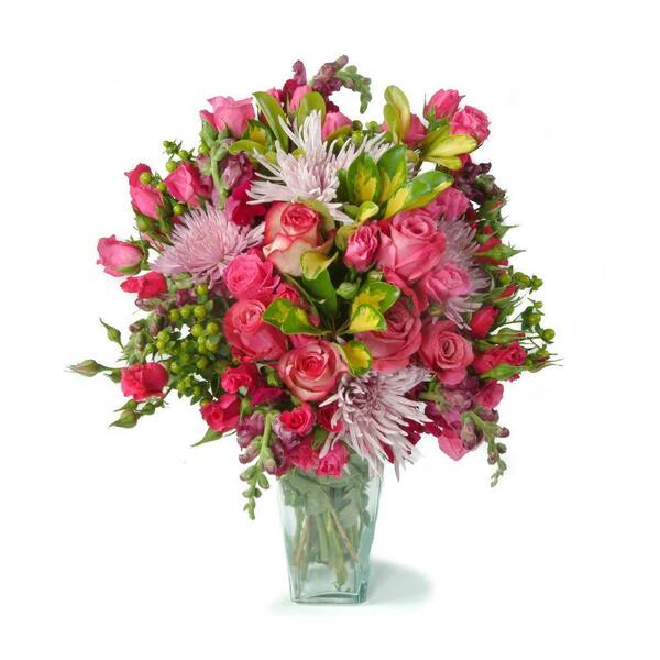 The Ultimate Bouquet Easter Bouquet - Gorgeous Fresh Cut Flower Bouquet in a Clear Vase Overnight Shipping Included-DISCONTINUED