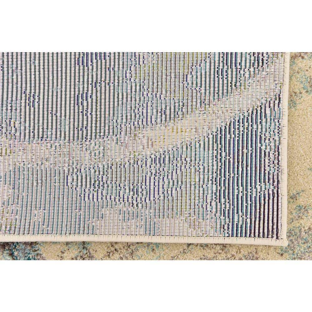 Colorful Abstract 9' x 12' Synthetic Indoor Area Rug