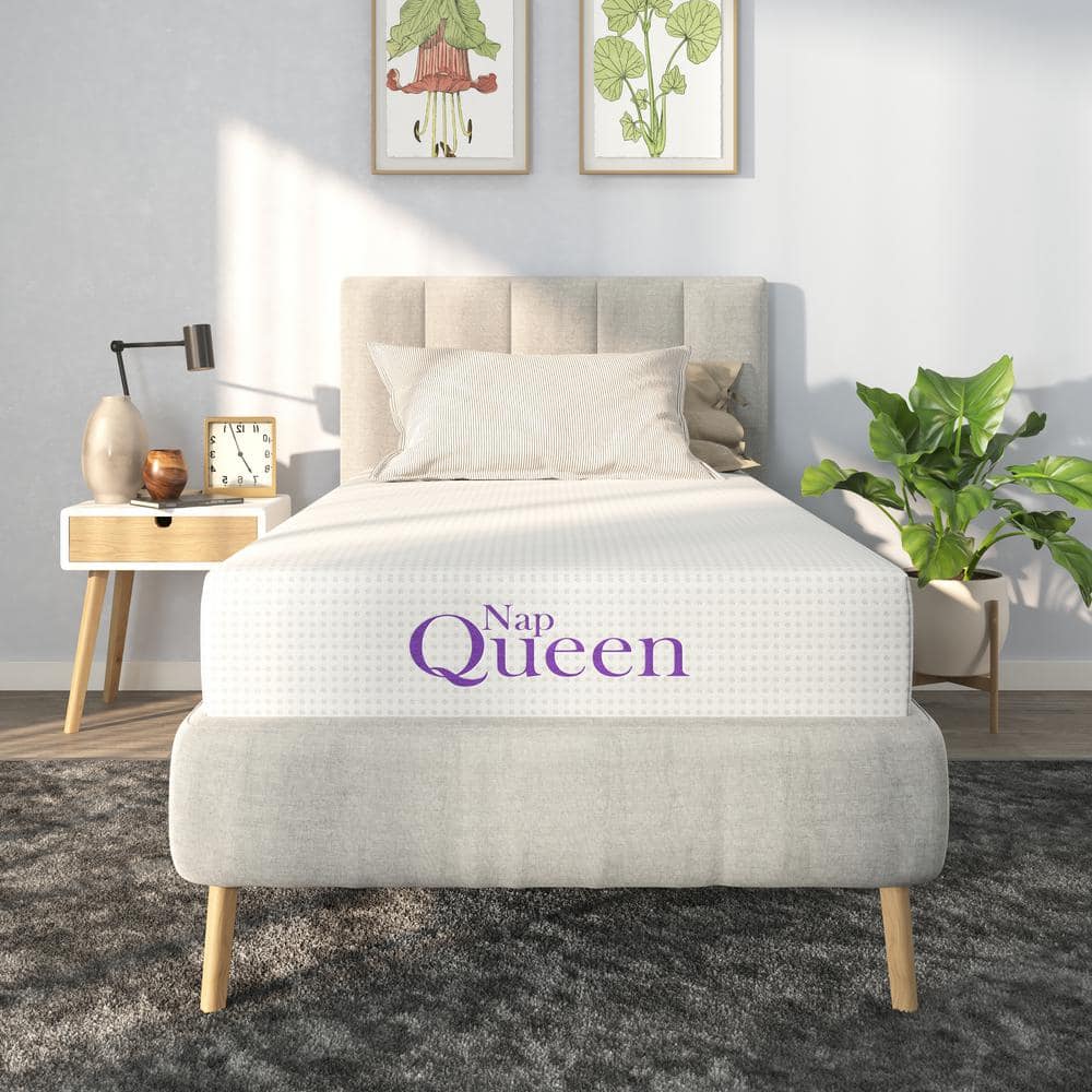 NapQueen Charlotte Twin Medium Bamboo Charcoal Memory Foam 8 in