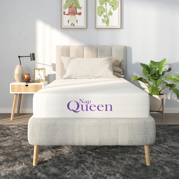 NapQueen Charlotte Twin Medium Bamboo Charcoal Memory Foam 12 in. Mattress