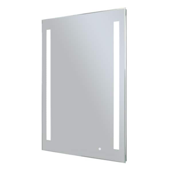 WarmlyYours Rectangle 24 in. W x 36 in. H Frameless Rectangular LED Light Bathroom Vanity Mirror