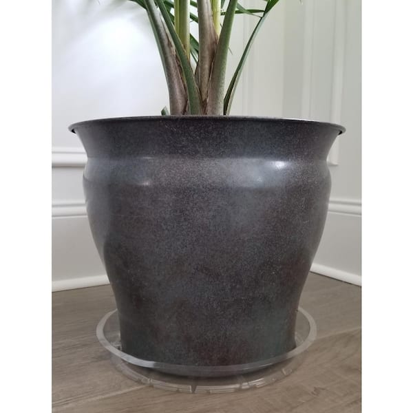 12 in. W x 1.5 in. H Clear Medium-Duty Plastic Saucer