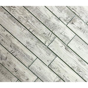 Nature Birchwood Gray 3 in. x 16 in. Wood Look Glass Subway Tile (12 sq. ft./Case)
