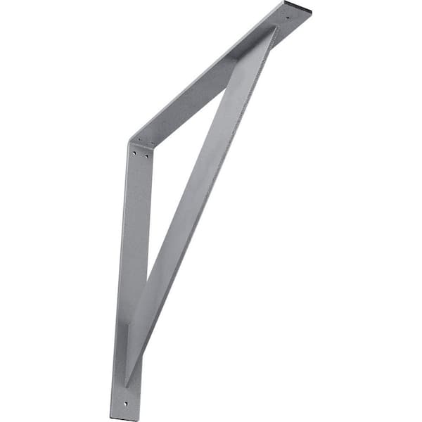 Ekena Millwork 2 in. x 20 in. x 20 in. Steel Hammered Light Blue Traditional Bracket