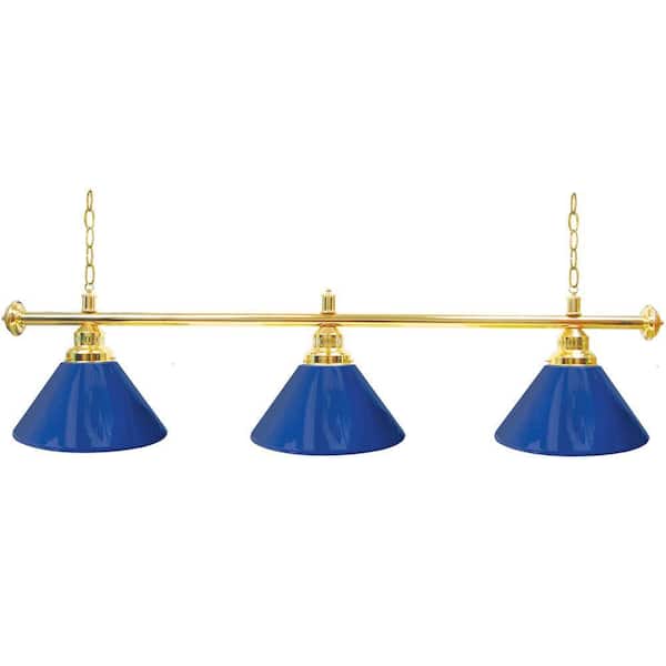 Trademark 3-Light Blue Billiard Lamp