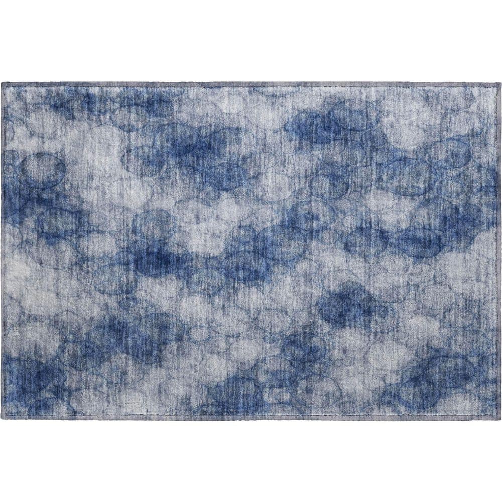 Mayfield Premium Machine Washable Abstract AMF2424 Navy 2 ft. x 3 ft. Accent Rug price history on PriceWatchPro