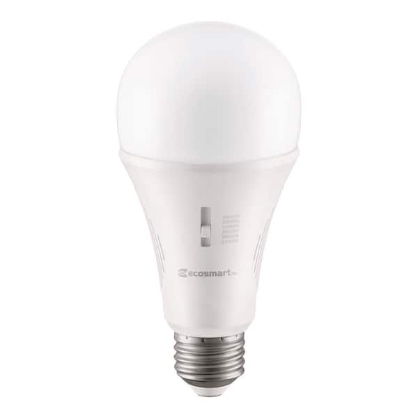 60-Watt Equivalent A21 E26 Base Dimmable Battery Backup LED Light Bulb with Selectable Color Temperature (1-Pack)