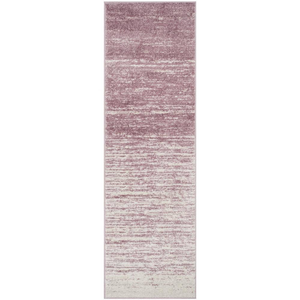 Adirondack 3 ft. x 8 ft. Cream/Purple Solid Color Striped Runner Rug price history on PriceWatchPro