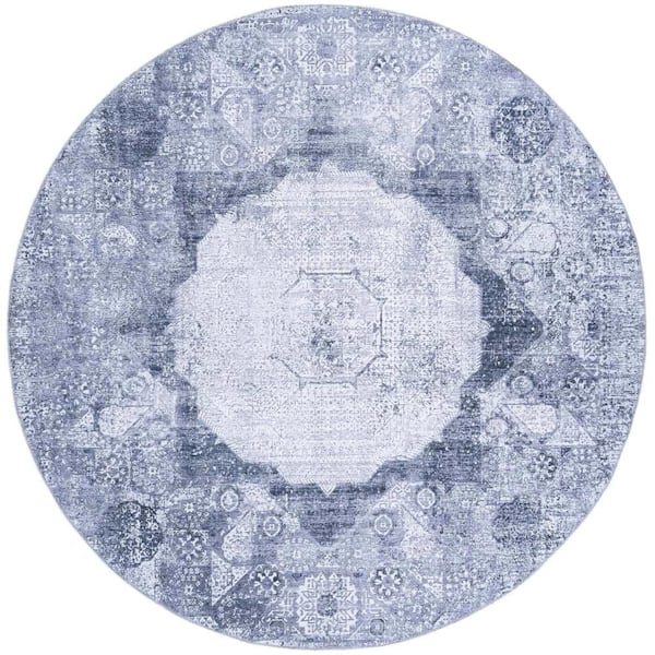 Unique Loom Yara Nayer Gray Ivory 7 ft. 10 in. x 7 ft. 10 in. Area Rug