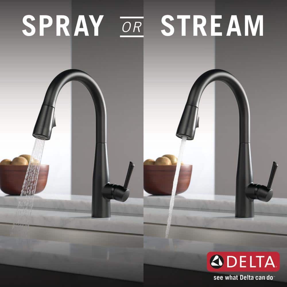 Matte Black Pull-Down Single Handle Kitchen Faucet