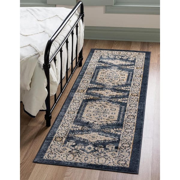 Utopia Larissa Dark Blue 2' 0 x 6' 1 Area Rug