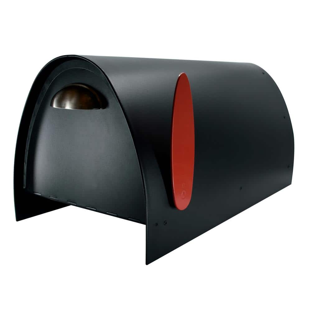 Large Black Stainless Steel Modern Postbox