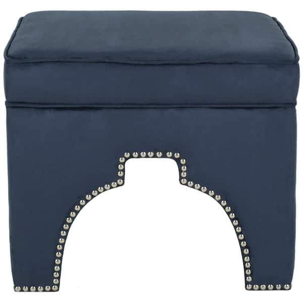 SAFAVIEH Grant Navy Accent Ottoman