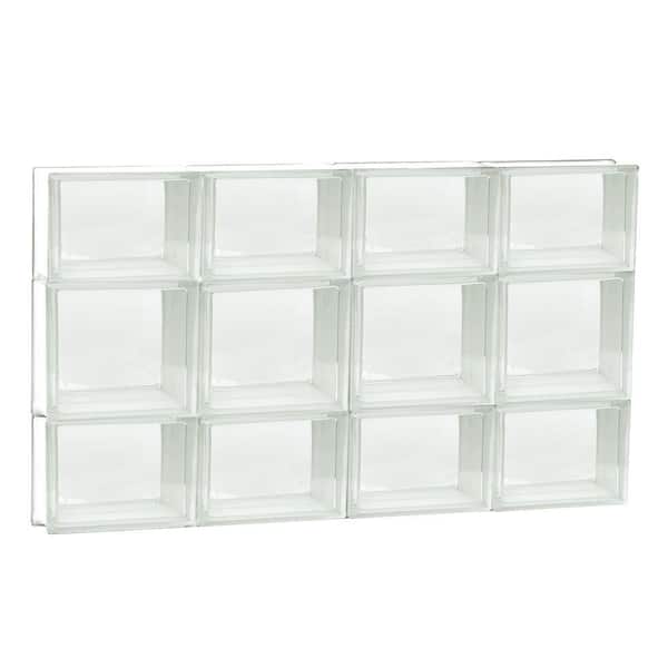 Clearly Secure 31 in. x 19.25 in. x 3.125 in. Frameless Clear Non-Vented Glass Block Window