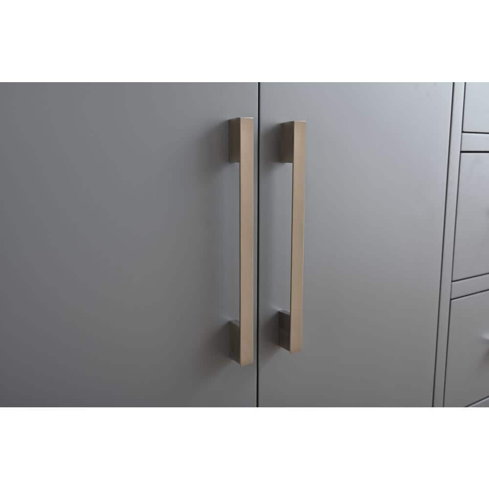 72'' Cashmere Gray Double Bathroom Vanity with Marble Top