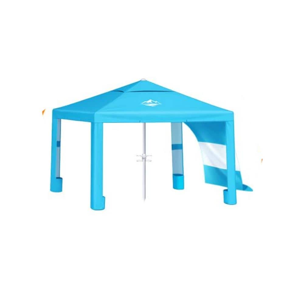 8x8 FT Beach Tent Shade Canopy with UPF 50+, Removable Side Walls