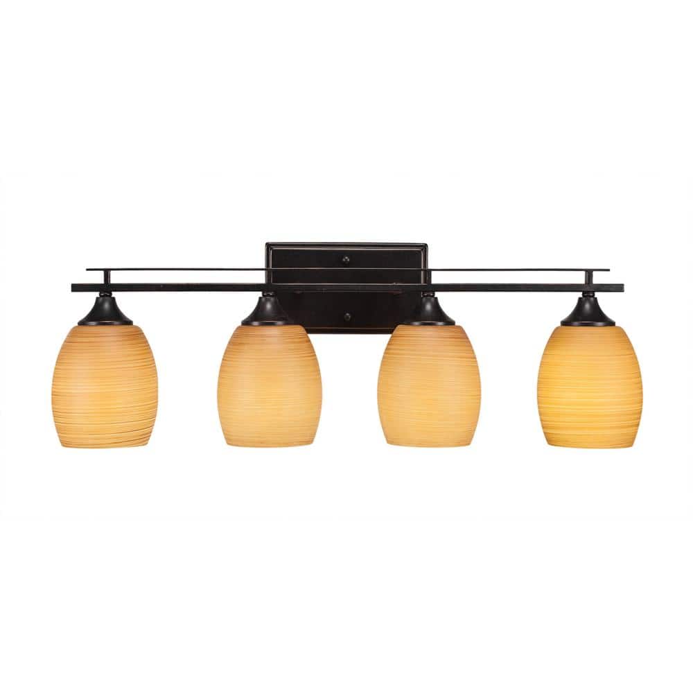 Ontario 27 in. 4-Light Dark Granite Vanity Light