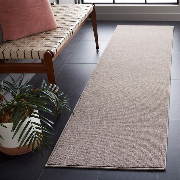 River 2 ft. x 8 ft. Beige Solid Marle Runner Rug