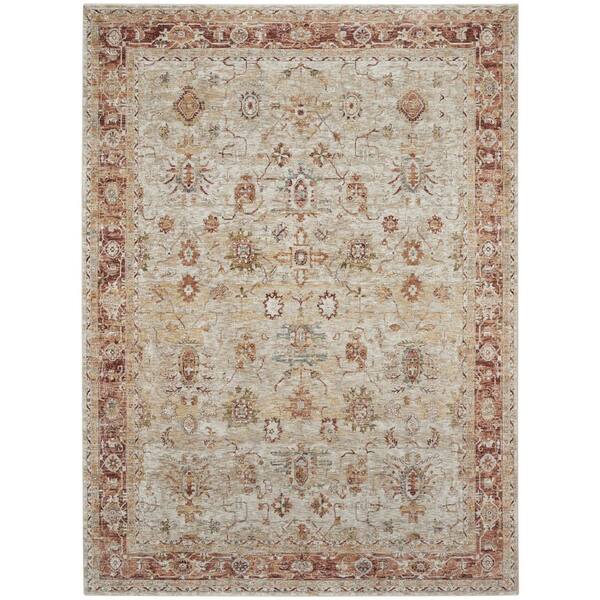 Nourison Sahar Ivory 9 ft. x 13 ft. Floral Vintage Traditional Area Rug