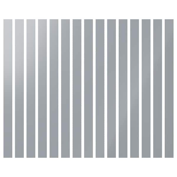 Ekena Millwork Adjustable Slat Wall 1/8 in. T x 3 ft. W x 4 ft. L Grey Acrylic Decorative Wall Paneling (15-Pack)