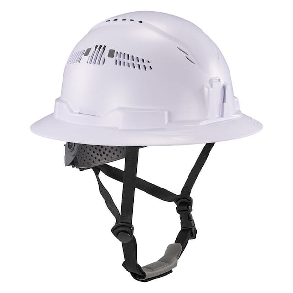 Skullerz Vented Full Brim White Type 2, Class C - Safety Helmet