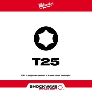 SHOCKWAVE Impact Duty 2 in. T25 Torx Alloy Steel Screw Driver Bit (15-Pack)