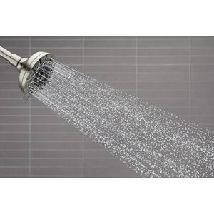 Radiate 5-Spray Patterns 4.6875 in. Wall Mount Fixed Shower Head in Vibrant Brushed Nickel, (2-Pack)
