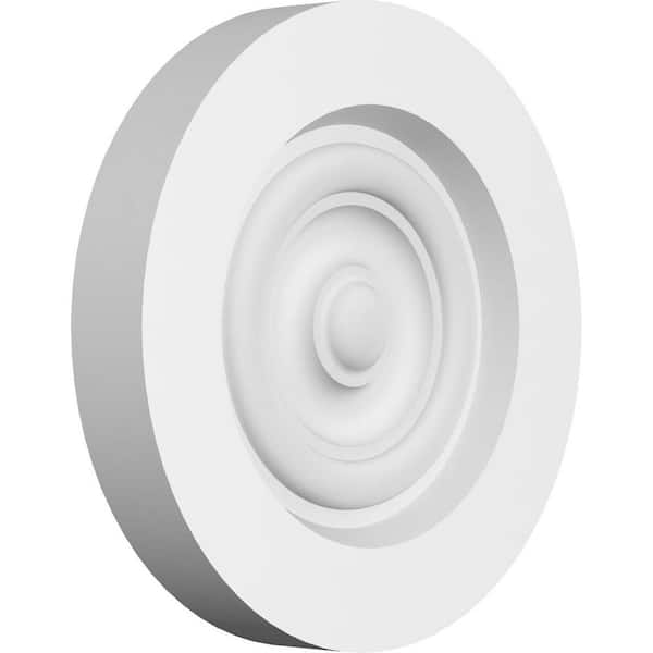 Ekena Millwork 5 in. W x 5 in. H x 3/4 in. P Standard Grayson Bullseye Rosette with Square Edge (2-Pack)