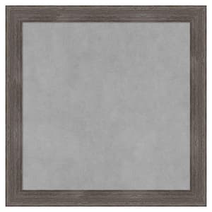 Pinstripe Lead Grey 19 in. x 19 in Framed Magnetic Board