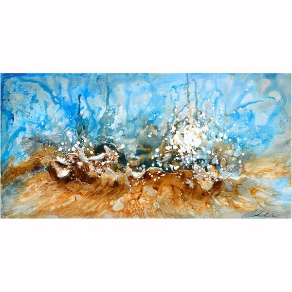 Yosemite Home Decor 28 in. x 55 in. "Splash" Hand Painted Canvas Wall Art