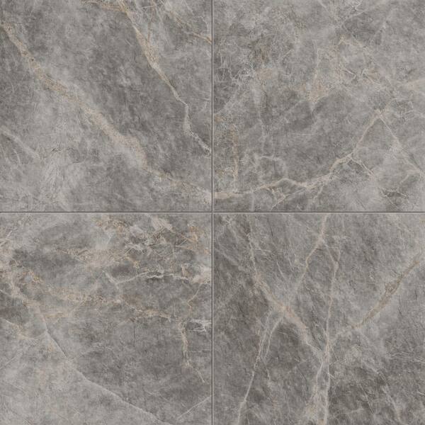 Corso Italia Impero Tuscan Gray 24 in. x 24 in. x 0.75 in. Marble Look Porcelain Paver (Case of 2)