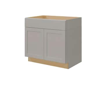 Avondale 36 in. W x 24 in. D x 34.5 in. H Ready to Assemble Plywood Shaker ADA Sink Base Cabinet in Dove Gray
