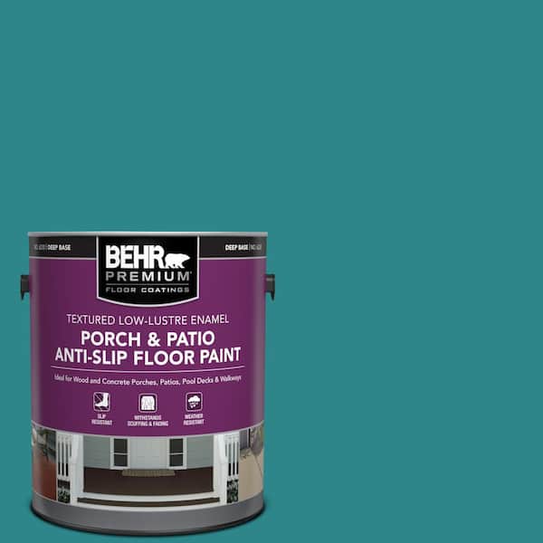 BEHR PREMIUM 1 gal. #M460-6 Thai Teal Textured Low-Lustre Enamel Interior/Exterior Porch and Patio Anti-Slip Floor Paint