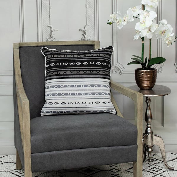 PARKLAND COLLECTION Max 20 X 20 Transitional White Throw Pillow