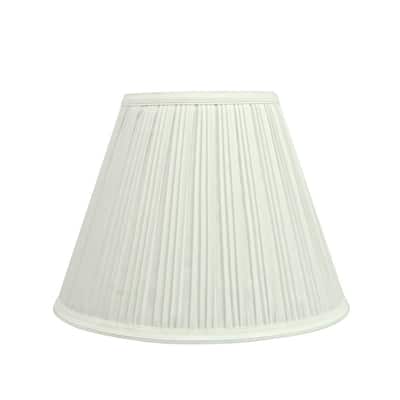 12 in. x 9 in. Off White Pleated Empire Lamp Shade