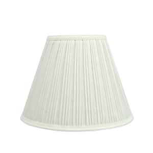 10 in. x 8 in. Off White Pleated Empire Lamp Shade