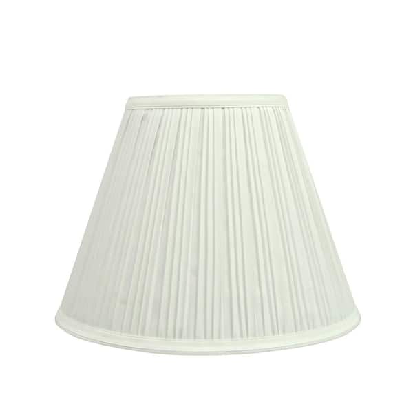 Aspen Creative Corporation 10 in. x 8 in. Off White Pleated Empire Lamp Shade