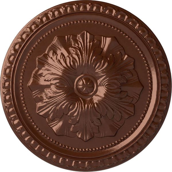 Ekena Millwork 18 in. x 1-3/8 in. Richmond Urethane Ceiling Medallion (Fits Canopies upto 2-5/8 in.), Copper Penny