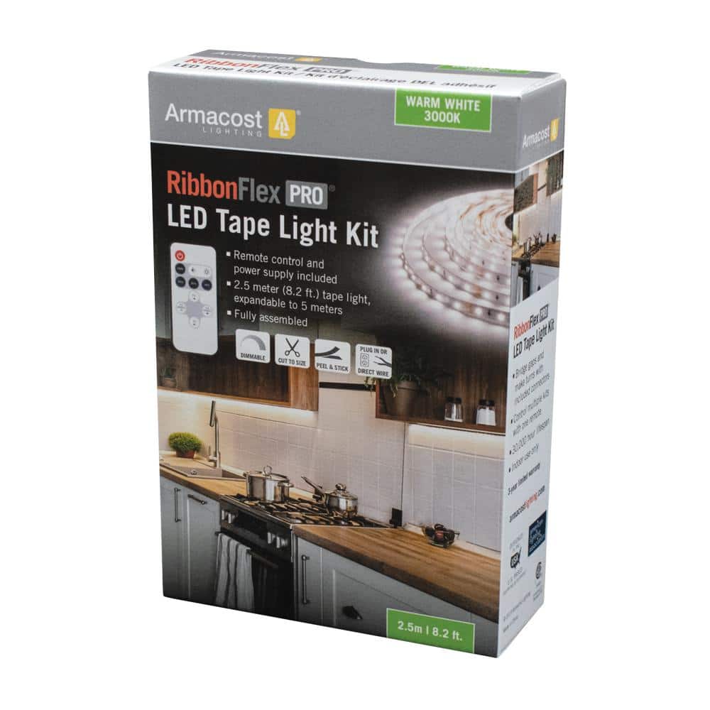 Armacost Warm White LED Tape Light Kit with Remote