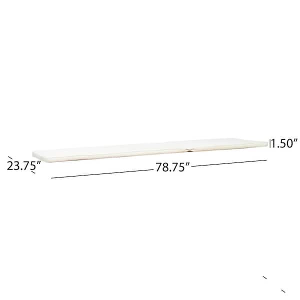 Nadine 23.75 in. x 1.5 in. 2-Piece Fabric Outdoor Patio Chaise Lounge Cushions in Cream